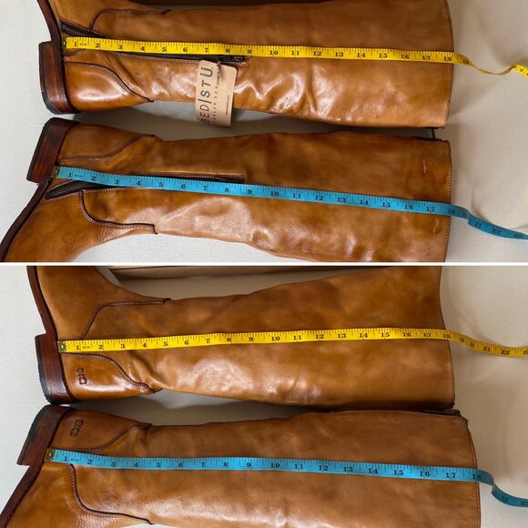 BED STU Tess Tan Distressed Leather Tall Riding Boots BEDSTU Size 8 - Picture 14 of 16